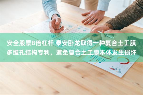 安全股票8倍杠杆 泰安卧龙取得一种复合土工膜多维孔结构专利，避免复合土工膜本体发